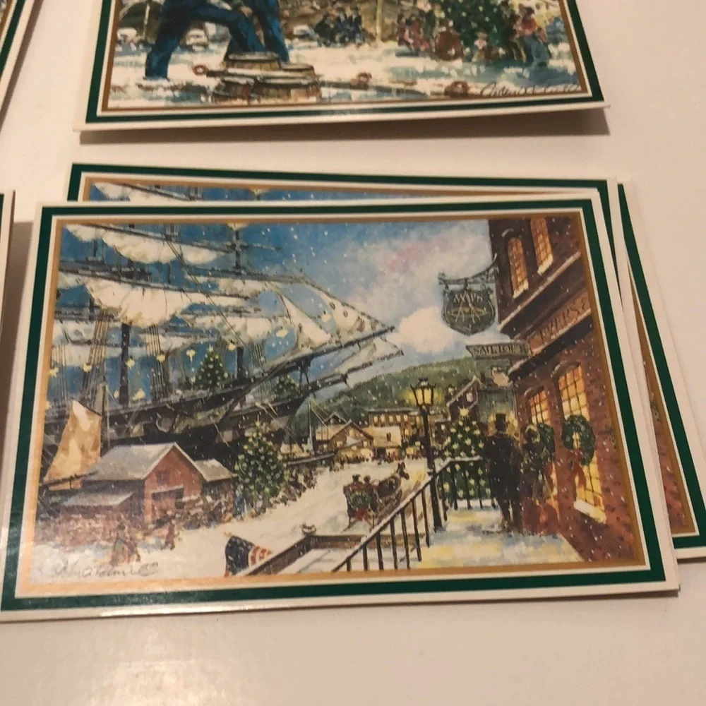 United State Navy Memorial Foundation 10 Holiday Christmas Cards by John Ferrie